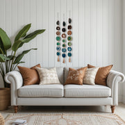 Brown, Green & Teal Agate Garland – Jackson Boho Wall Hanging