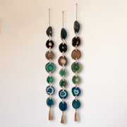 Brown, Green & Teal Agate Garland – Jackson Boho Wall Hanging