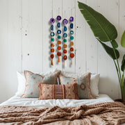 Chakra Rainbow Agate Garland – Boho Wall Hanging (Batch No. 1)