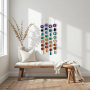 Chakra Rainbow Agate Garland – Boho Wall Hanging (Batch No. 2)