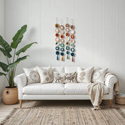 Natural, Amber, Green & Teal Agate Garland – Rosie Boho Wall Hanging (Batch No. 2)