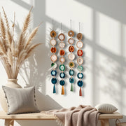 Natural, Amber, Green & Teal Agate Garland – Rosie Boho Wall Hanging (Batch No. 2)