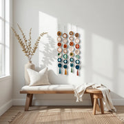 Natural, Amber, Green & Teal Agate Garland – Rosie Boho Wall Hanging (Batch No. 2)