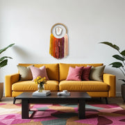 Sunset Ombre Agate Dreamer – Handcrafted Boho Wall Hanging (No. 1)