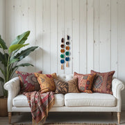 Brown, Green & Teal Agate Garland – Jackson Boho Wall Hanging (5-Geodes)