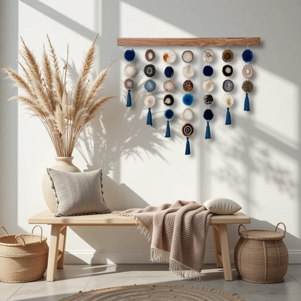 Custom Uma Agate Wall Hanging – Boho Crystal Wall Art You Design