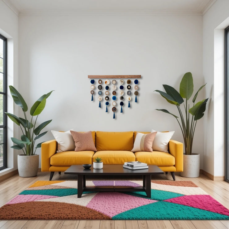 Sapphire Sol Uma Agate Wall Hanging (36 Inch)