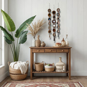 Dark Brown & Gray Agate Garland - Moody Ember Boho Wall Hanging
