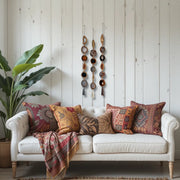Natural, Gray & Cream Agate Garland – Moody Umber Boho Wall Hanging (Batch No. 3)