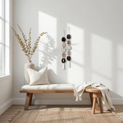 White, Black & Blush – Moody Blush Agate Garland Wall Hanging