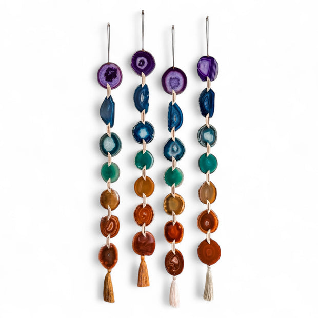 Chakra Rainbow Agate Wall Hanging
