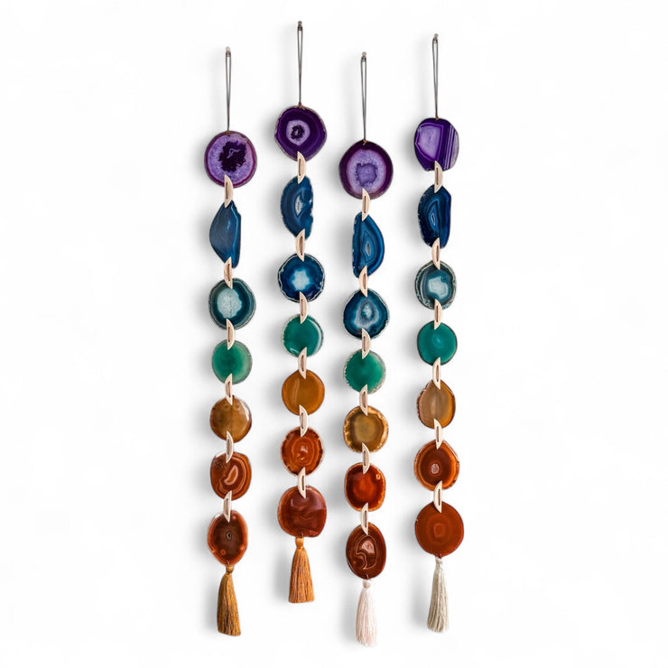 Chakra Rainbow Agate Wall Hanging