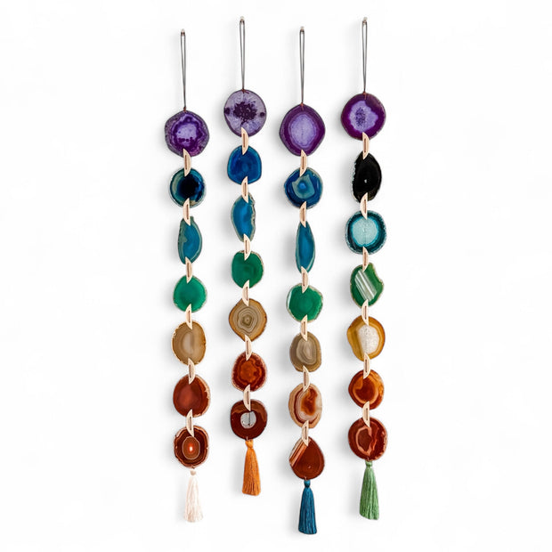 Chakra Rainbow Agate Wall Hanging