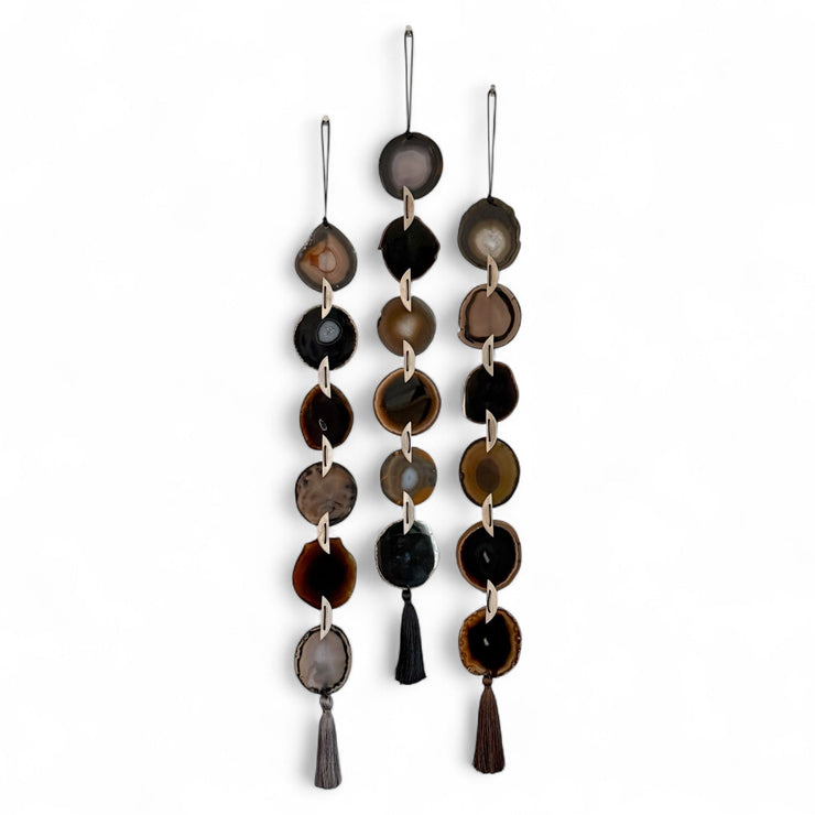 Moody Ember Agate Wall Hanging