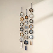 Umber Natural, Brown & Gray Agate Wall Hanging – Handcrafted Boho Garland (Multiple Sizes)