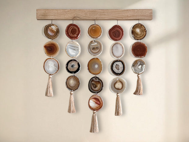 Custom Uma Agate Wall Hanging – Boho Crystal Wall Art You Design