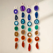 Chakra Rainbow Agate Wall Hanging – Handcrafted Boho Garland