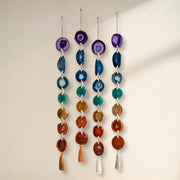 Chakra Rainbow Agate Wall Hanging – Handcrafted Boho Garland