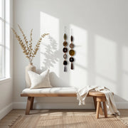 Fall Boho Set No. 2 – Moody Agate Wall Hanging Pair with Gray & Brown Tassels