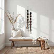 Esme Black, Taupe & Charcoal Agate Wall Hanging – Handcrafted Boho Garland (Multiple Sizes)