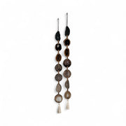 Esme Black, Taupe & Charcoal Agate Wall Hanging – Handcrafted Boho Garland (Multiple Sizes)