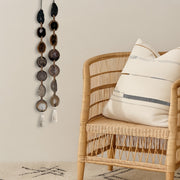 Esme Black, Taupe & Charcoal Agate Wall Hanging – Handcrafted Boho Garland (Multiple Sizes)