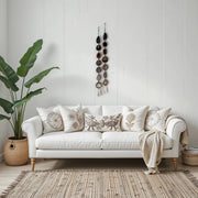 Esme Black, Taupe & Charcoal Agate Wall Hanging – Handcrafted Boho Garland (Multiple Sizes)