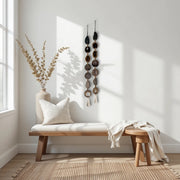 Esme Black, Taupe & Charcoal Agate Wall Hanging – Handcrafted Boho Garland (Multiple Sizes)