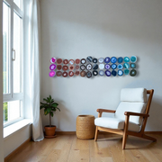 Rainbow Ombre Agate Wall Art Set - 42 Piece | DIY Installation