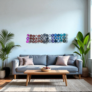 Rainbow Ombre Agate Wall Art Set - 42 Piece | DIY Installation