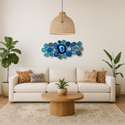 Ocean Current Agate Wall Art Set – 23 Piece | DIY Installation