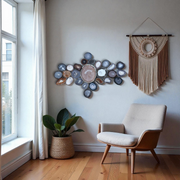 Umber Sol Agate Wall Art Set – 26 Piece | DIY Installation