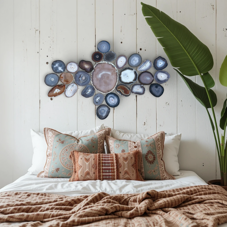 Umber Sol Agate Wall Art Set – 26 Piece | DIY Installation