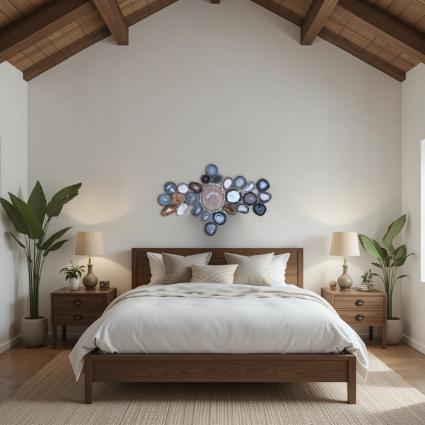 Umber Sol Agate Wall Art Set – 26 Piece | DIY Installation