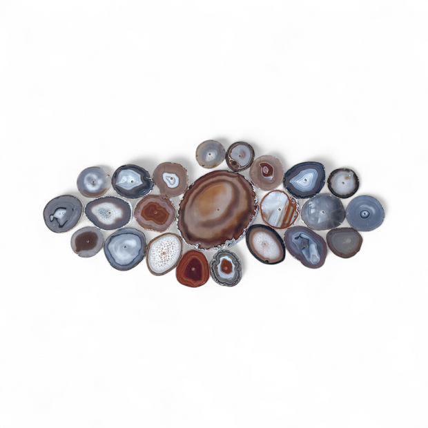 Sunset Sol Agate Wall Art Set – 23 Piece | DIY Installation