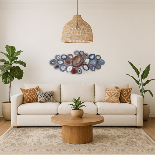 Sunset Sol Agate Wall Art Set – 23 Piece | DIY Installation