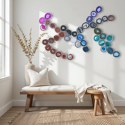 Rainbow Ombre Agate Wall Art Set - 42 Piece | DIY Installation