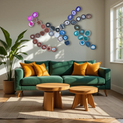 Rainbow Ombre Agate Wall Art Set - 42 Piece | DIY Installation