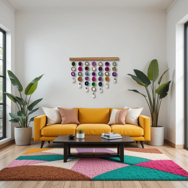 Jewel Aura Uma Agate Wall Hanging (36 Inch)