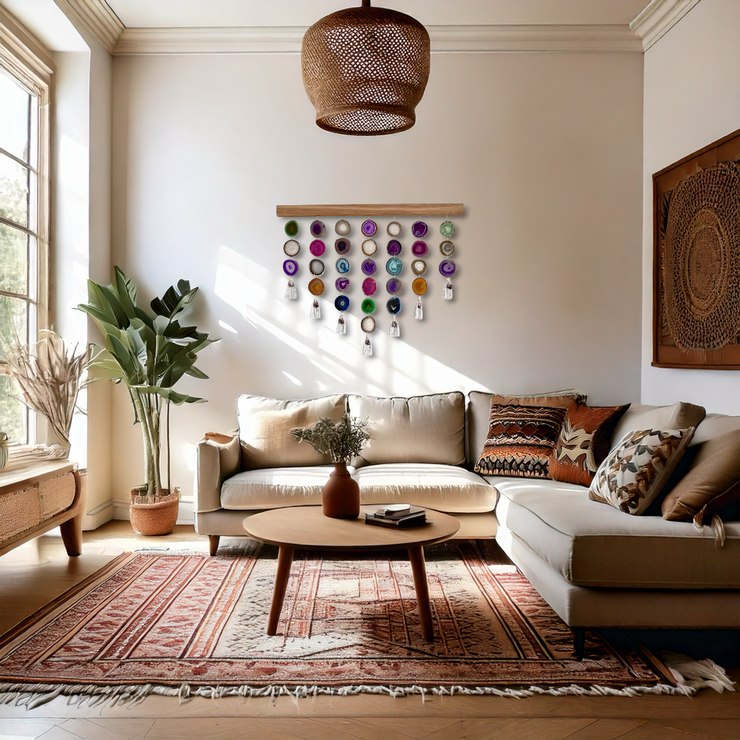 Jewel Aura Uma Agate Wall Hanging (36 Inch)