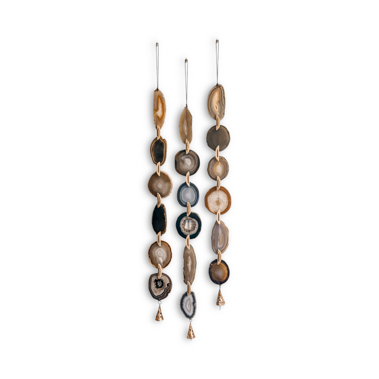 Set of 3 Umber Bell Agate Garlands