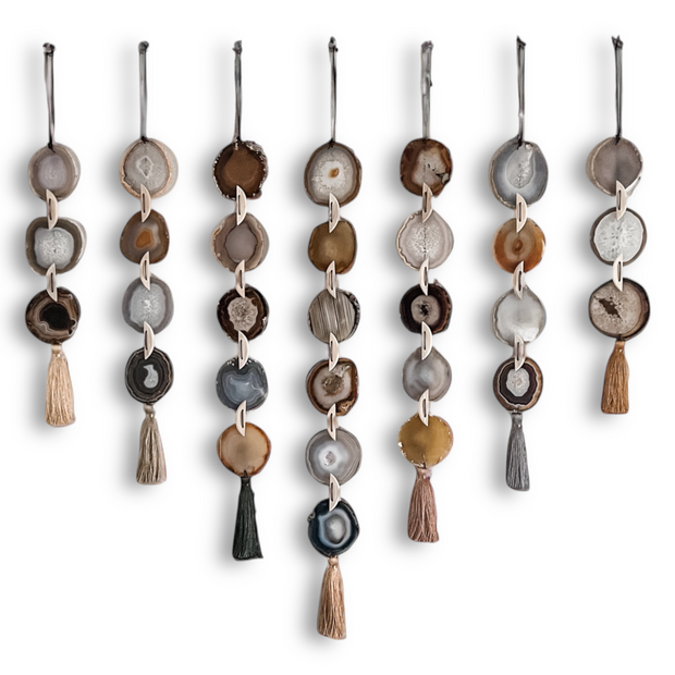 Set of 7 Umber Agate Wall Hangings