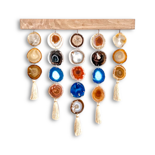 Denim Uma Agate Wall Hanging (24 & 36 Inch)