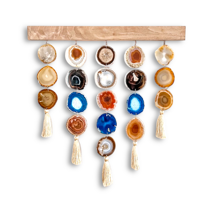 Denim Uma Agate Wall Hanging (24 & 36 Inch)