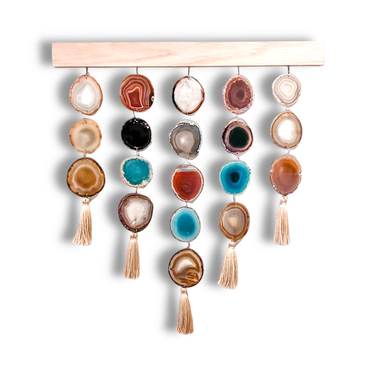 Southwest Boho Uma Agate Wall Hanging (24 Inch)