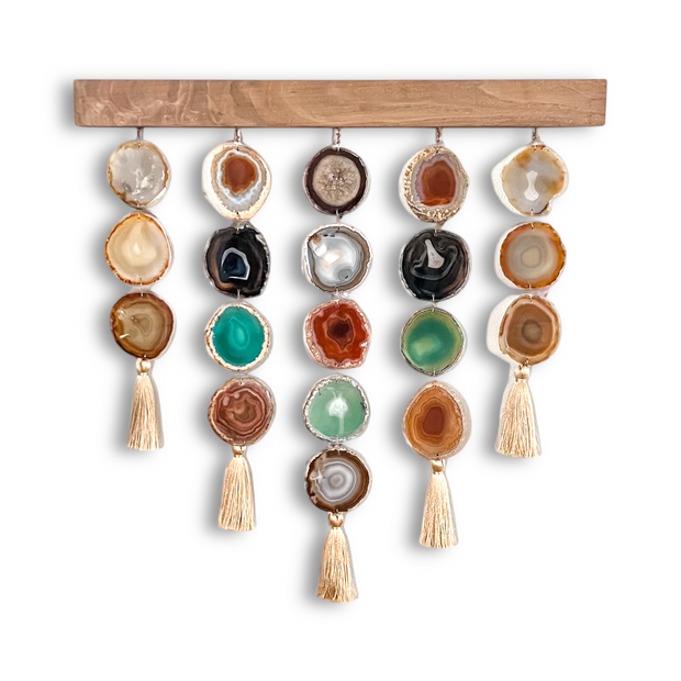 Southwest Boho Uma Agate Wall Hanging (24 Inch)