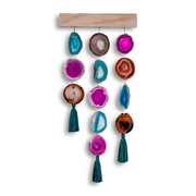 Magenta Teal Uma Agate Wall Hanging (Pair or Single)
