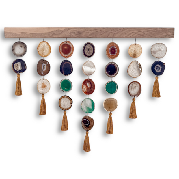 Southwest Boho Uma Agate Wall Hanging (36 Inch)
