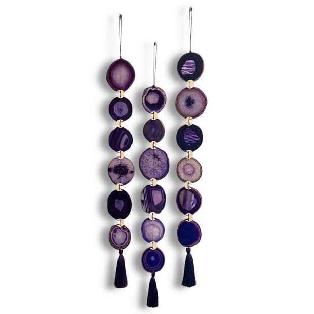 Set of 3 Amethyst Agate Garlands
