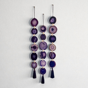 Set of 3 Amethyst Agate Garlands